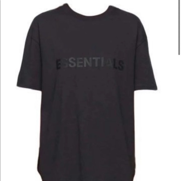 Fear of God Essentials Boxy Tee Black Logo size XS NEW - Picture 4 of 9